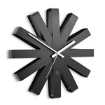Ficha técnica e caractérísticas do produto Relógio de Parede Ribbon Aço Inox 30,5 Cm Preto Umbra