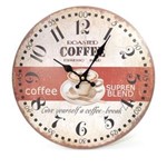 Ficha técnica e caractérísticas do produto Relógio de Parede Roasted Coffee Vintage