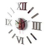 Ficha técnica e caractérísticas do produto Relógio de Parede Romano Grande Espelho Sala Cozinha W
