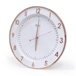 Ficha técnica e caractérísticas do produto Relógio de Parede Rosê Silencioso 35cm - Ref. 6806