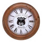 Ficha técnica e caractérísticas do produto Relógio de Parede Route Rota 66 Mdf Decoração Sala Escritório