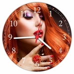 Ficha técnica e caractérísticas do produto Relógio De Parede Salão de Beleza Maquiagem Cabelos