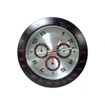 Ficha técnica e caractérísticas do produto Relógio De Parede Sem Barulho Inox Daytona Preto/Prata