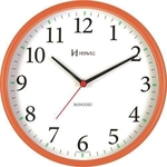 Ficha técnica e caractérísticas do produto Relógio De Parede Silencioso Redondo Laranja 26 Cm 6126s-270
