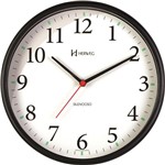 Ficha técnica e caractérísticas do produto Relógio de Parede Silencioso Redondo Preto Herweg 6126S-34
