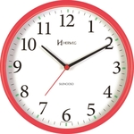 Ficha técnica e caractérísticas do produto Relógio de Parede Silencioso Redondo Vermelho 26 cm Herweg 6126S-269