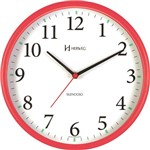 Ficha técnica e caractérísticas do produto Relógio de Parede Silencioso Vermelho 26 Cm Herweg 6126S-269