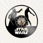 Ficha técnica e caractérísticas do produto Relógio de Parede Star Wars Nerd Geek Vinil Decor Retrô Vintage