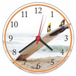 Ficha técnica e caractérísticas do produto Relógio de Parede Surf Surfista Onda Praia Mar Prancha Areia - Vital Quadros
