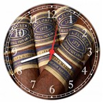 Ficha técnica e caractérísticas do produto Relógio de Parede Tabacarias Bar Charuto - Vital Quadros