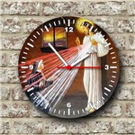 Relógio de Parede Tema Catolico Religioso Jesus Misericordioso e Santa Faustina - Armazem