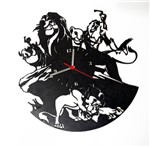 Relógio de Parede Tema Rei Leão Mdf Madeira - Fênix Decor