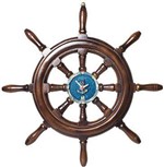 Ficha técnica e caractérísticas do produto Relógio de Parede Timão de Barco em Resina 50cm Náutica - Karin Grace