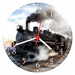 Relógio de Parede Trem Locomotiva Decorações