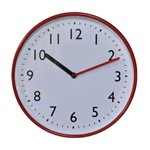 Ficha técnica e caractérísticas do produto Relógio de Parede Vermelho 40cm Elegant Kenya