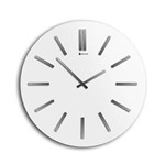 Ficha técnica e caractérísticas do produto Relógio de Parede Vidro Office Branco