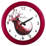 Ficha técnica e caractérísticas do produto Relógio de Parede Vinho 21x21x3 Herweg