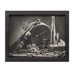 Ficha técnica e caractérísticas do produto Relógio de Parede Vinho Vintage 10 RT68 BW Quadros Preto