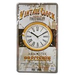 Ficha técnica e caractérísticas do produto Relógio de Parede Vintage Clock - 55x31 Cm