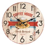 Relógio de Parede Vintage Coffee House 35,5cm