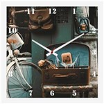 Ficha técnica e caractérísticas do produto Relógio de Parede Vintage Decorativo 30x30cm