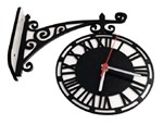 Relógio de Parede Vintage Estação de Trem Inglesa em Madeira - Fênix Decor