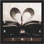 Ficha técnica e caractérísticas do produto Relógio de Parede Vintage Personalizado Livro Aberto 30x30cm