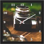Ficha técnica e caractérísticas do produto Relógio de Parede Vintage Personalizado Máquina Fotográfica Antiga 30x30cm