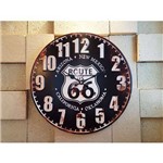 Ficha técnica e caractérísticas do produto Relógio de Parede Vintage Route 66 Metal 40cm