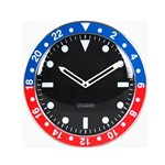 Relógio de Parede Wrist Design Alumínio Azul e Vermelho Ø 35cm