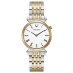 Ficha técnica e caractérísticas do produto Relógio de Pulso Bulova Prata e Dourado Feminino - 98L264