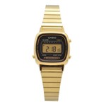 Ficha técnica e caractérísticas do produto Relógio de Pulso Casio Vintage Digital Feminino LA670WGA1DFU - Dourado e Prata