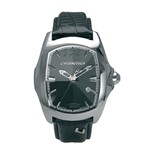 Relógio de Pulso CHRONOTECH PRISMA REVOLUTION Aço/Couro Preto