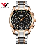 Ficha técnica e caractérísticas do produto Relógio de pulso de quartzo NIBOSI NI2310 Sports Watch Men homens à prova d 'água Moda Assistir Aço Inoxidável Banda de Ouro Rosa