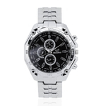 Ficha técnica e caractérísticas do produto Relógio de pulso do esporte Aço Luxo Moda Mens Stainless Quartz Analog Mão