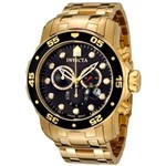 Ficha técnica e caractérísticas do produto Relógio de Pulso Invicta 0072 Pro Diver Collection- 18 K