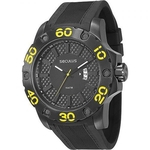 Relógio De Pulso Masculino Yellow Black Seculus