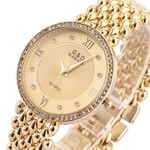Ficha técnica e caractérísticas do produto Redbey Relógio de pulso mulheres relógio de quartzo Aço Inoxidável Crystal Fashion Embutidos para senhoras
