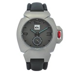 Relógio de Pulso Quiksilver The Foxhound com Pulseira de Couro Masculino - Cinza e Preto