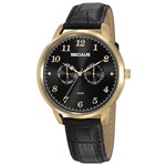 Ficha técnica e caractérísticas do produto Relógio de Pulso Seculus Masculino com Pulseira de Couro 20768GPSVDC2 - Dourado e Preto