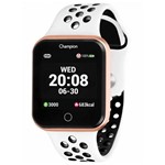Ficha técnica e caractérísticas do produto Relógio de Pulso SmartWatch Champion com Monitoramento Cardíaco CH50006W - Branco, Rosé e Preto - Champion Watch