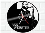 Ficha técnica e caractérísticas do produto Relógio de Vinil Disco Lp Parede Ben Webster Saxofone - 3D Fantasy