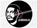 Ficha técnica e caractérísticas do produto Relógio de Vinil Disco Lp Parede Criolo Rap Rapper - 3D Fantasy