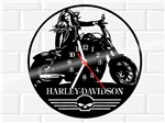 Ficha técnica e caractérísticas do produto Relógio de Vinil Disco Lp Parede Harley Davidson Moto - 3D Fantasy