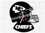 Ficha técnica e caractérísticas do produto Relógio de Vinil Disco Lp Parede Kansas Chiefs Football - 3D Fantasy