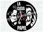 Ficha técnica e caractérísticas do produto Relógio de Vinil Disco Lp Parede La Casa de Papel Serie - 3D Fantasy