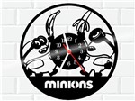 Ficha técnica e caractérísticas do produto Relógio de Vinil Disco Lp Parede Minions - 3D Fantasy