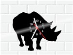 Ficha técnica e caractérísticas do produto Relógio de Vinil Disco Lp Parede Rinoceronte Animal - 3D Fantasy