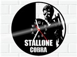 Ficha técnica e caractérísticas do produto Relógio de Vinil Disco Lp Parede Sylvester Stallone Cobra - 3D Fantasy