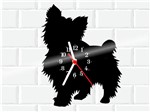 Ficha técnica e caractérísticas do produto Relógio de Vinil Disco Lp Parede Yorkshire Cachorro Pet - 3D Fantasy